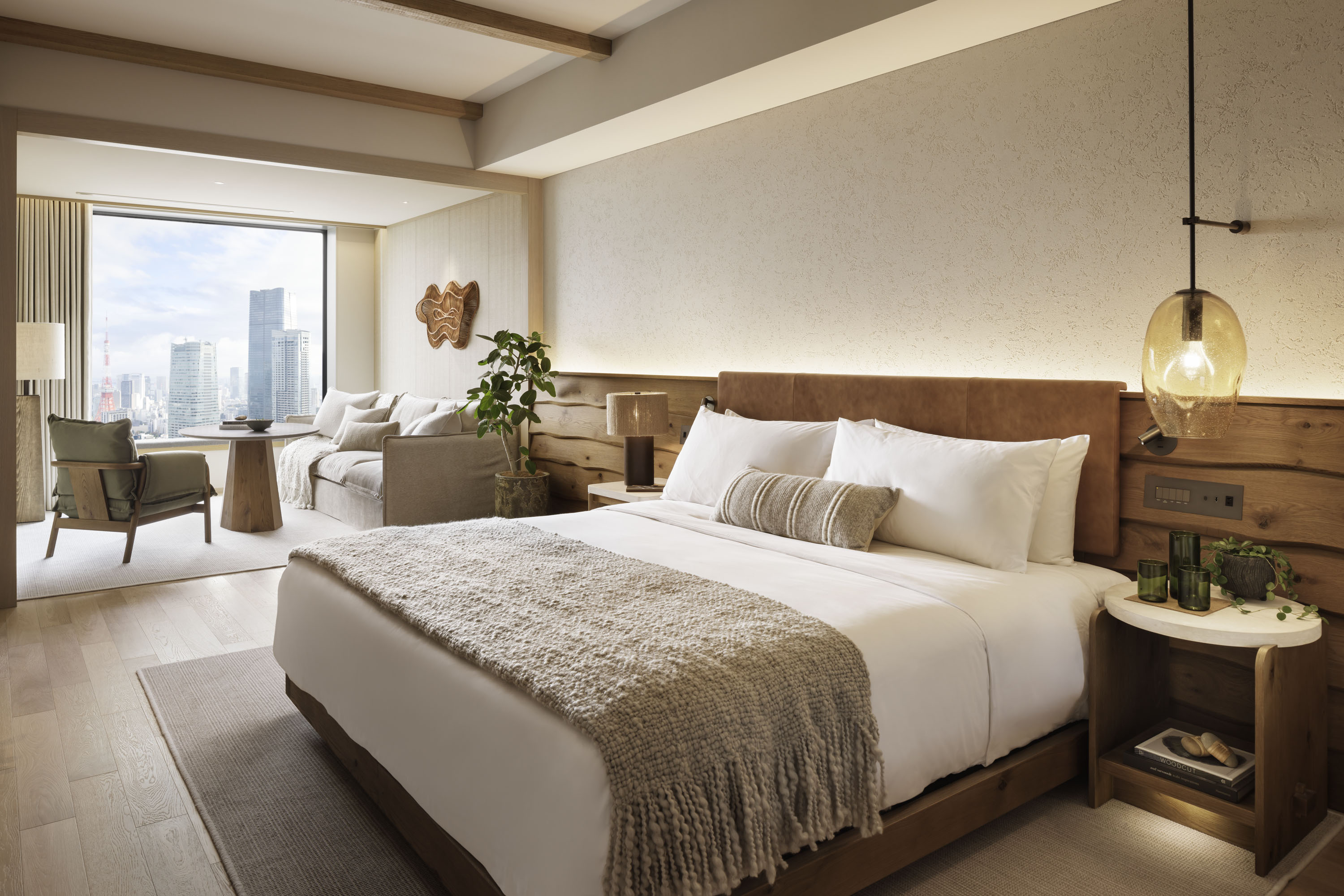 1 Hotel Tokyo, biophilic lobby in Akasaka Trust Tower