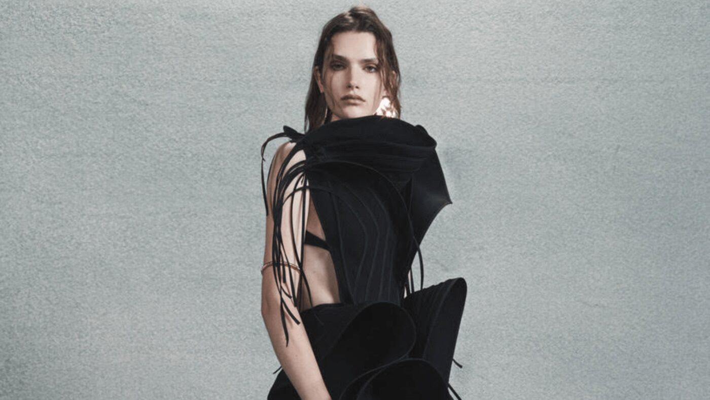 Maticevski sculptural black design at Australian Fashion Week 2026