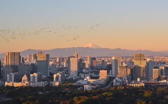 Mount Fuji view from Aman Tokyo