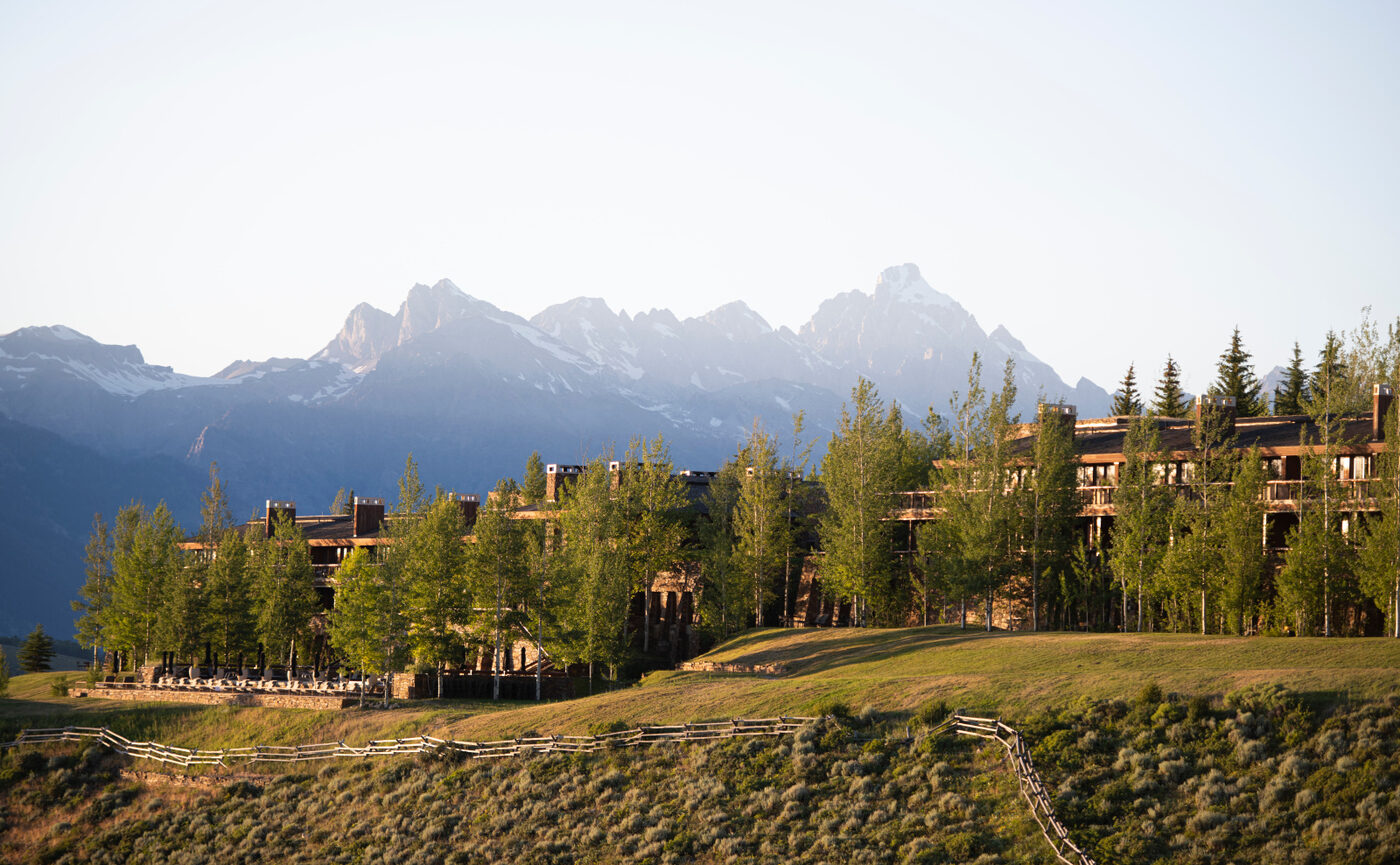 Amangani above Jackson Hole, Wyoming, with the Teton range beyond