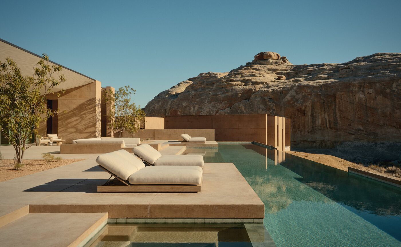 The 36-metre pool of the Six-Bedroom Ridge Villa at Amangiri, Utah