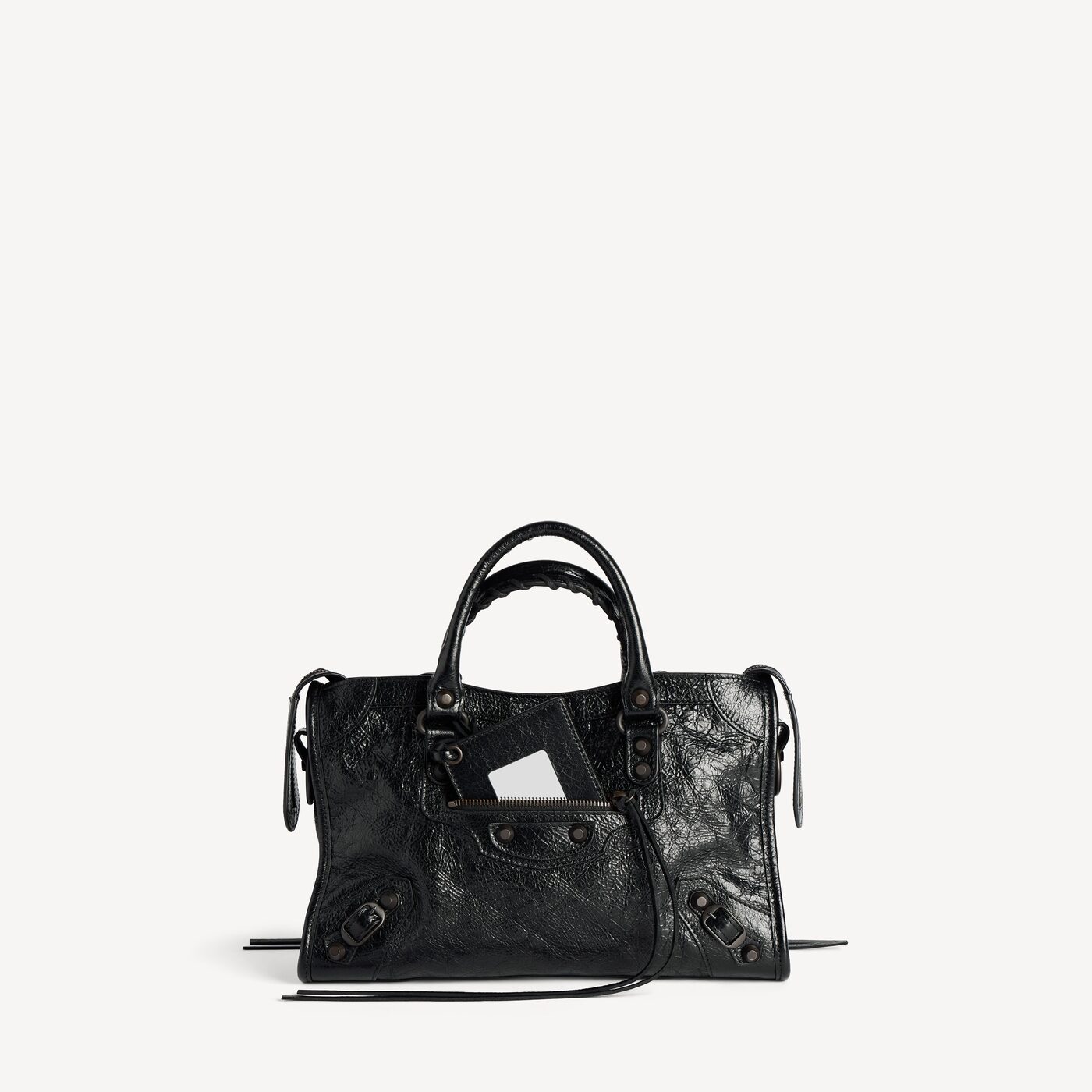 Balenciaga Le City bag in black leather, Fall 2026