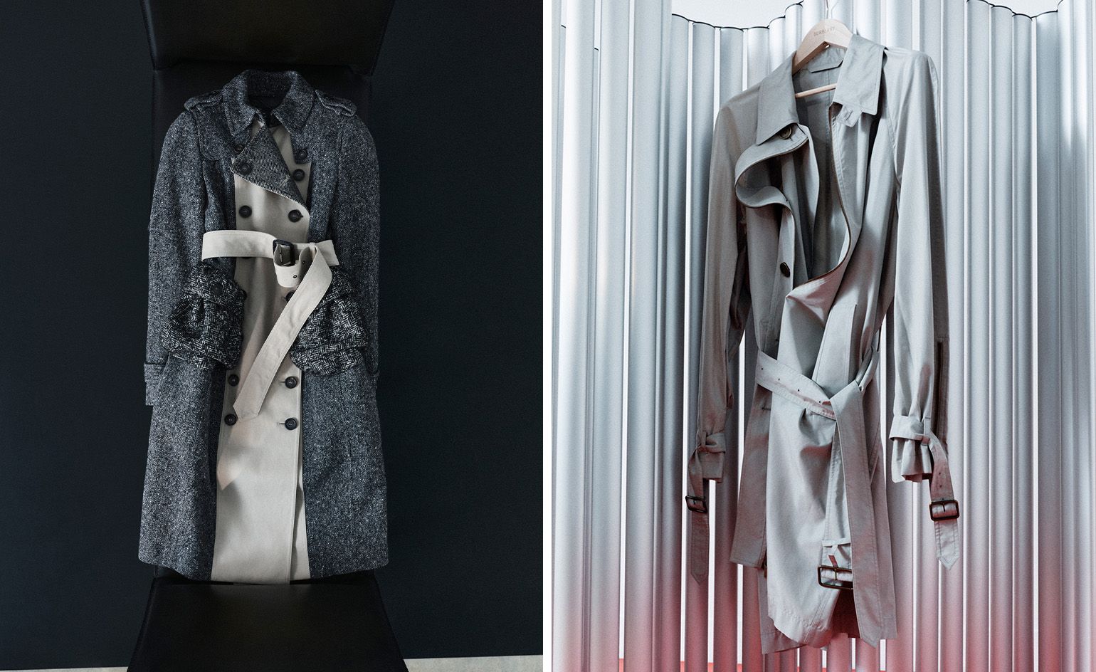 Burberry trench coats from the house archive, photographed for the 170th anniversary