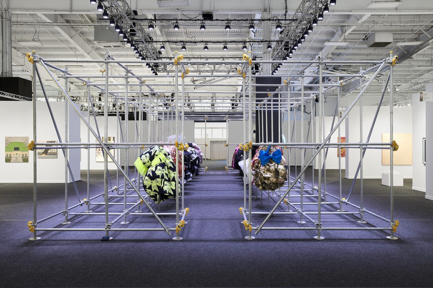 Comme des Garçons installation at the Independent art fair, Pier 36, New York