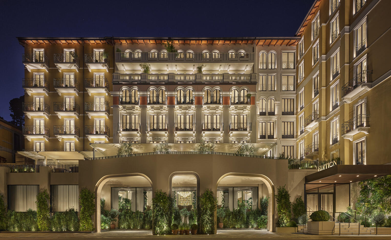 The Lake Como EDITION &mdash; restored palazzo exterior at night