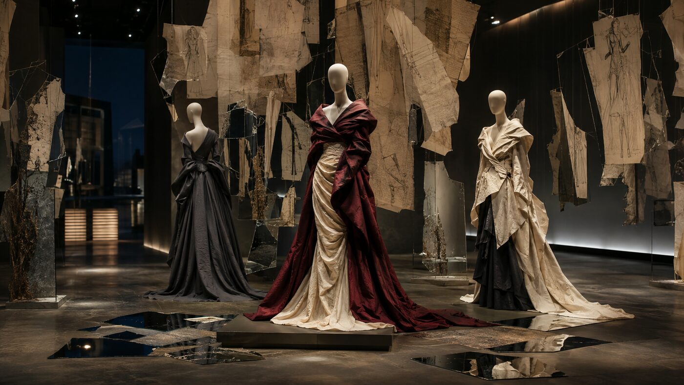 Editorial image marking the John Galliano: Horizons exhibition at The Met