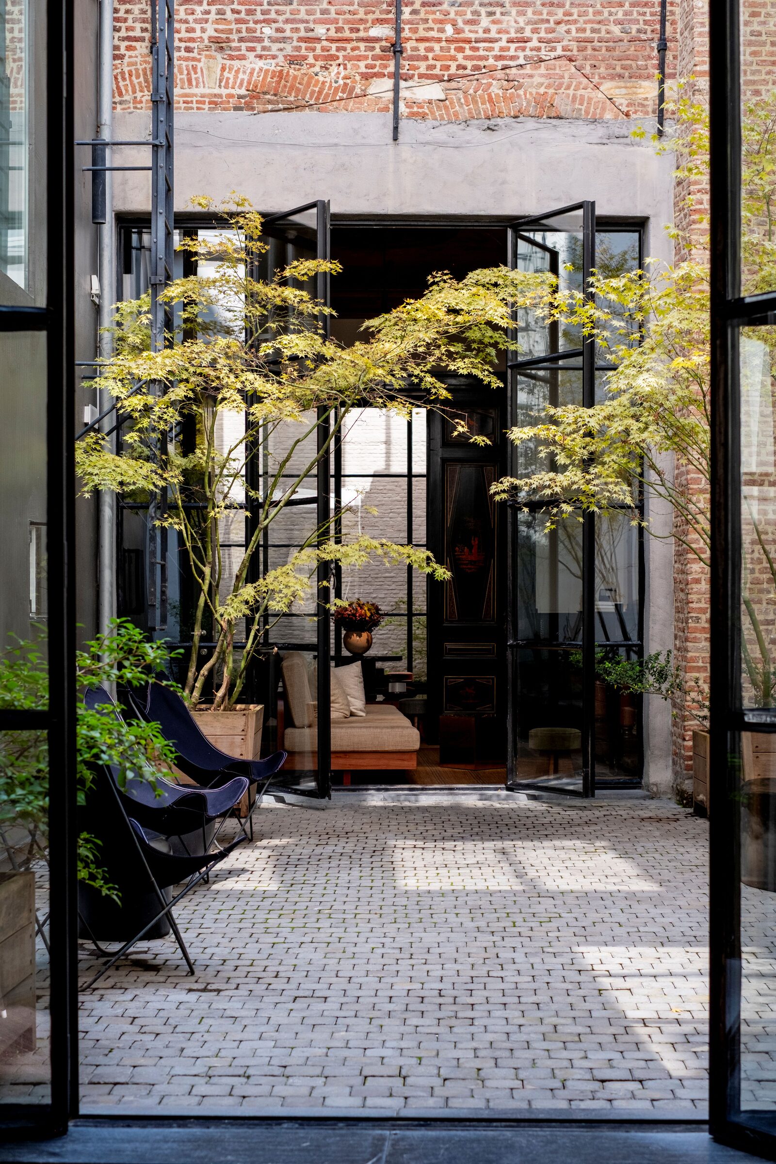 The redesigned lounge at Hotel Julien Antwerp