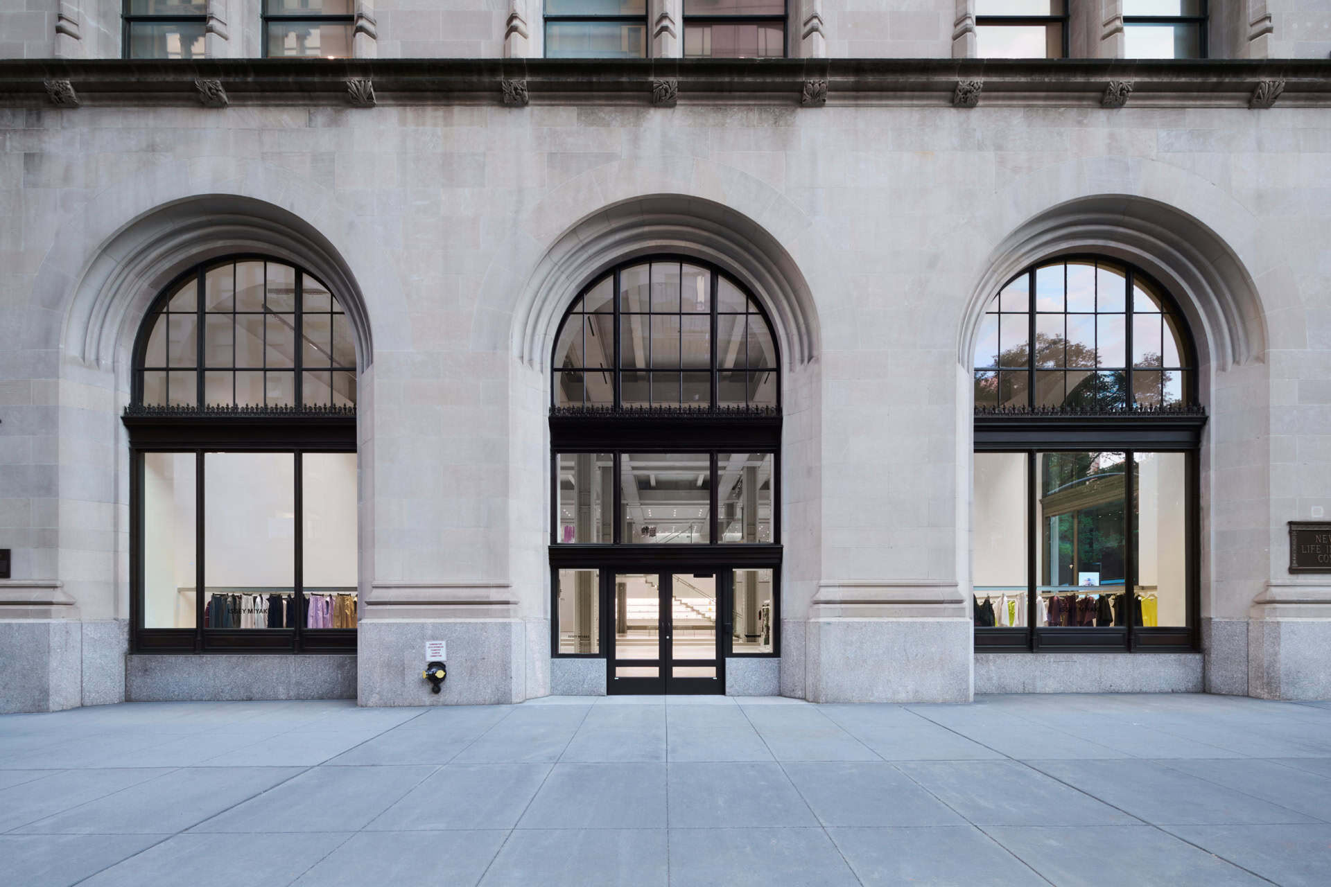 Inside the new Issey Miyake flagship at 45 Madison Avenue, designed by SO-IL within the Cass Gilbert New York Life Building