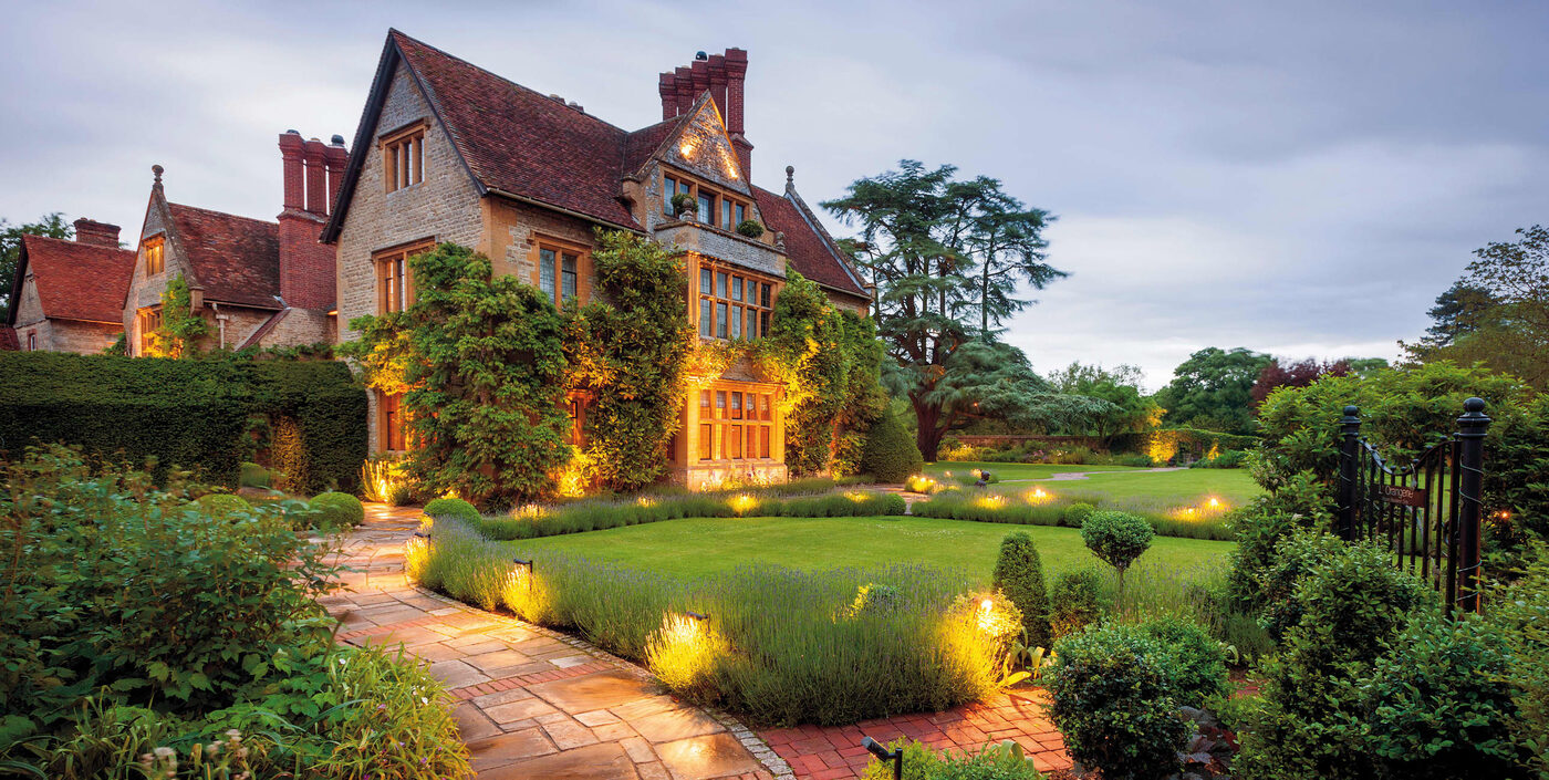 The Le Manoir aux Quat'Saisons manor house from the kitchen garden