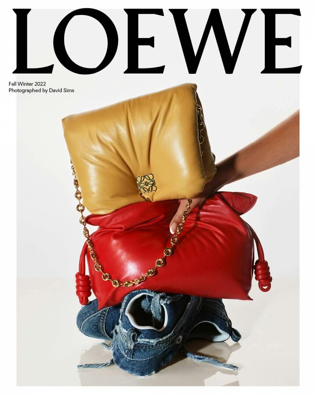 A Loewe leather goods still life photographed by David Sims