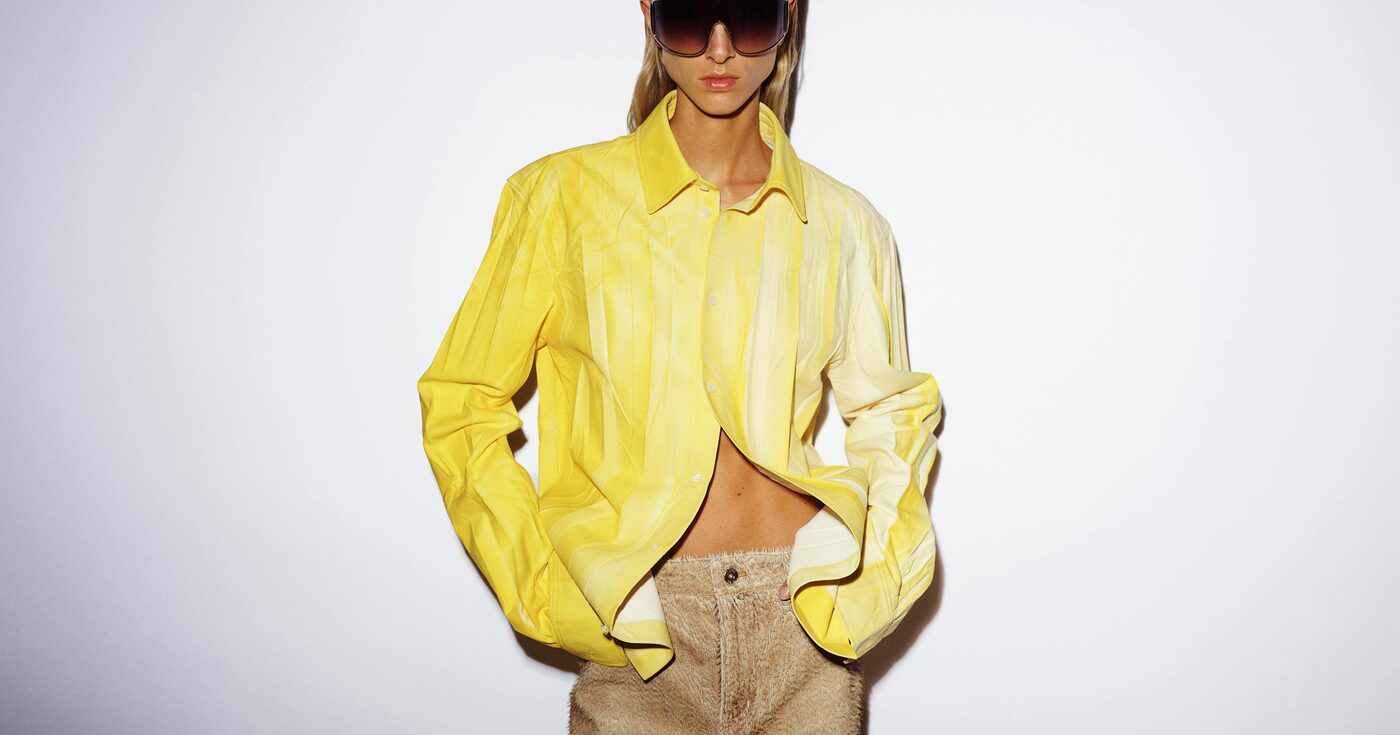 A look from Loewe's spring/summer 2026 collection, the debut by Jack McCollough and Lazaro Hernandez