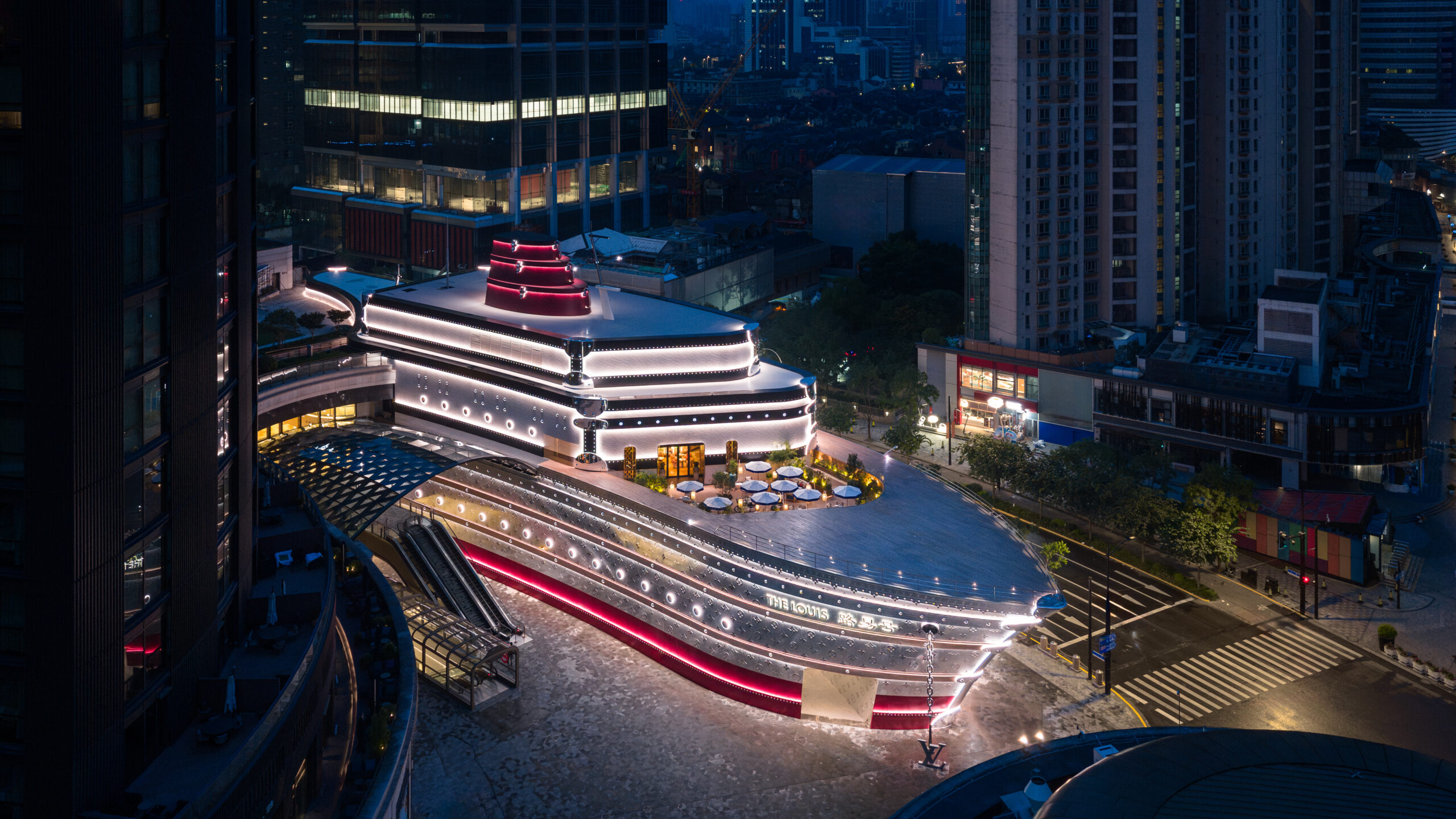 Louis Vuitton's The Louis, a ship-shaped luxury retail and exhibition space in Shanghai