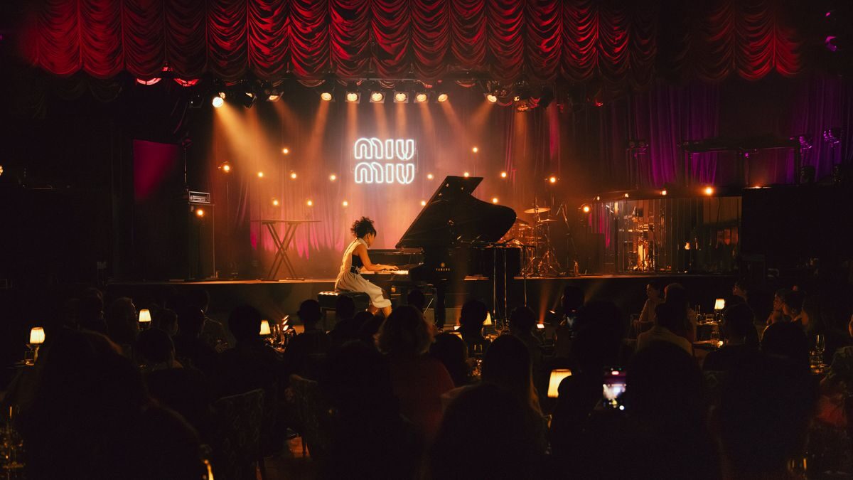 Hiromi Uehara performs at the Miu Miu Jazz Club inside Dance Hall Shinseiki, Tokyo