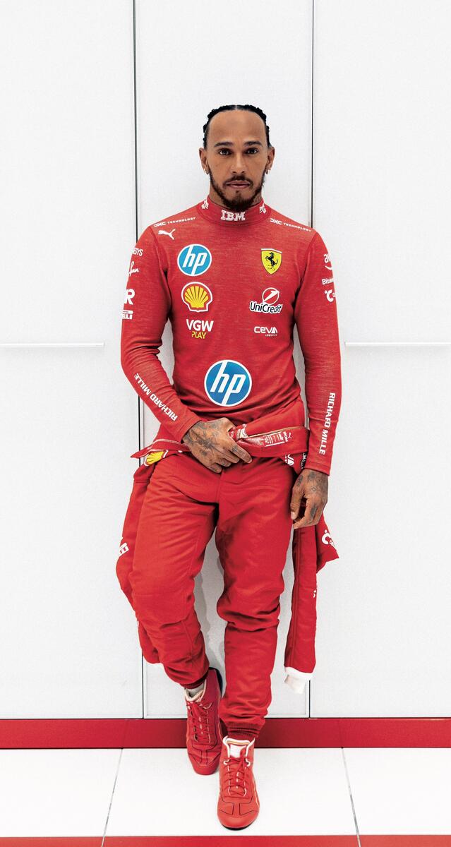 Lewis Hamilton in Ferrari red race suit &mdash; Formula 1 2025 season