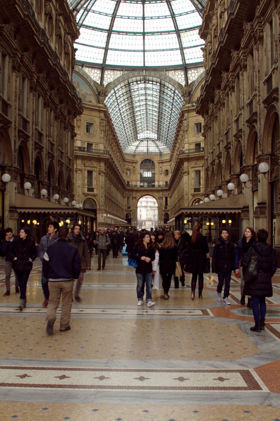 The Galleria Vittorio Emanuele II in Milan, the city where Moschino shows each season