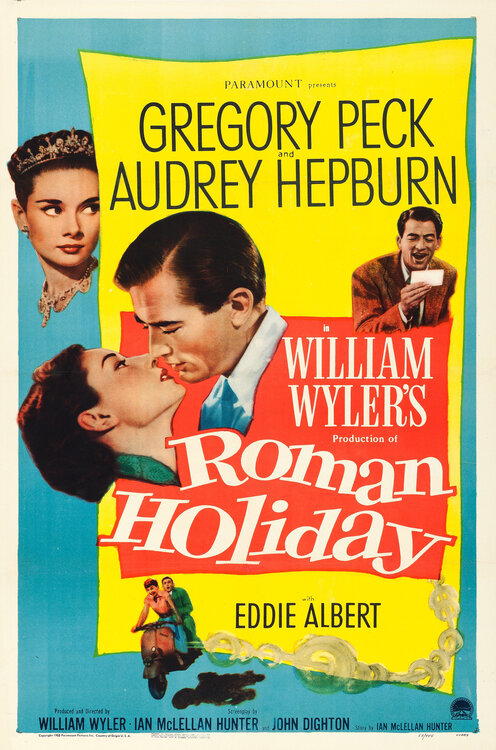 Roman Holiday (1953) theatrical poster