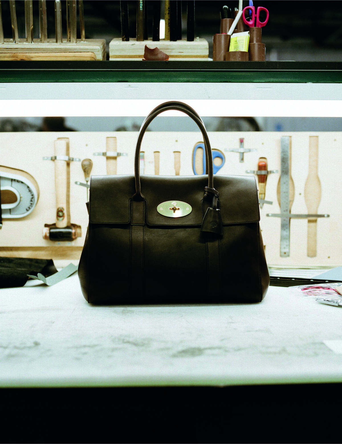 The Mulberry Bayswater bag in Vintage Ebony from the British Pasture Leather capsule