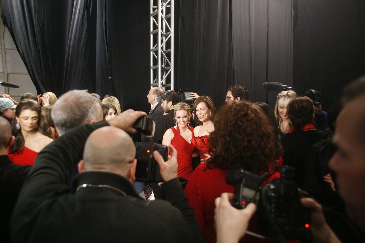 Backstage preparation before a New York runway show