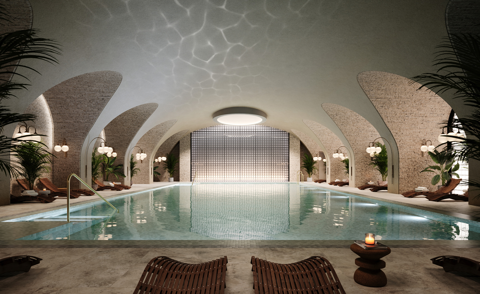 Indoor pool at Six Senses London