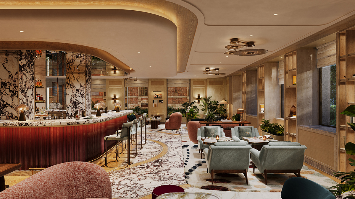 Six Senses Milan bar and lounge interior