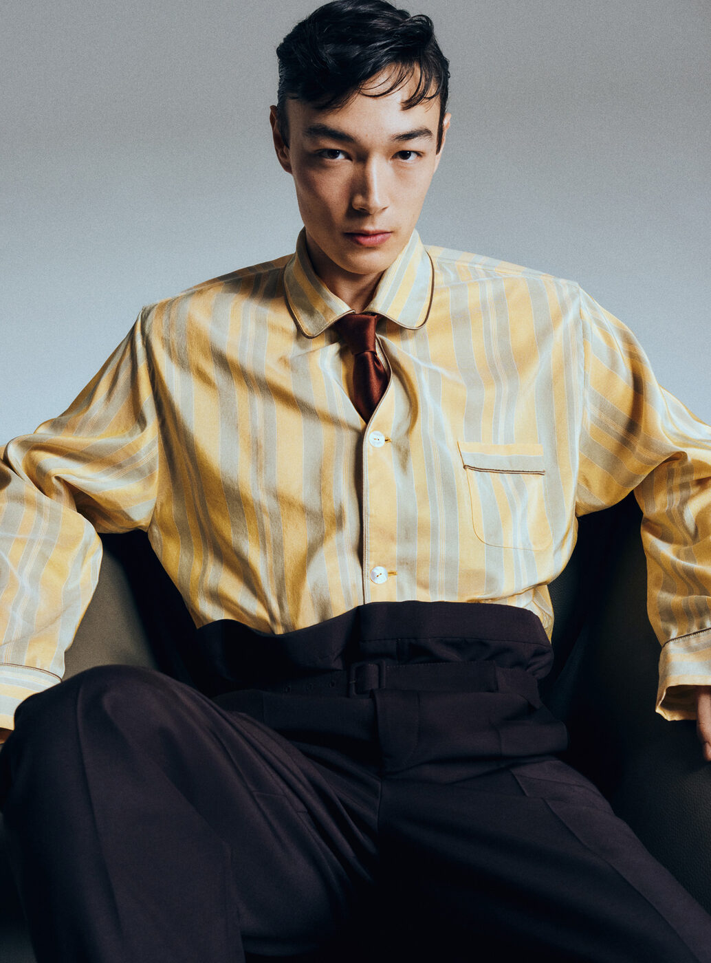 Saint Laurent SS26 &mdash; Anthony Vaccarello&rsquo;s pyjama dressing, where shapes float rather than cling