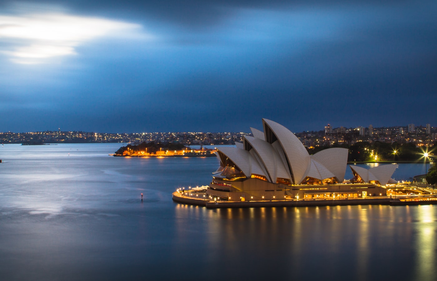 Sydney harbour bridge viewed from the city