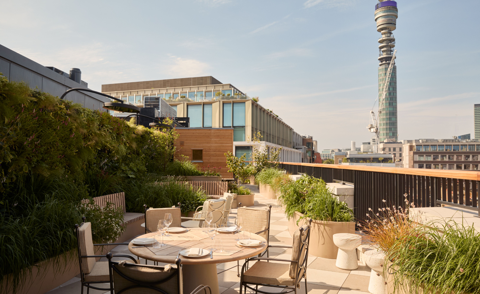The Newman, Fitzrovia &mdash; the Penthouse terrace with view to the BT Tower