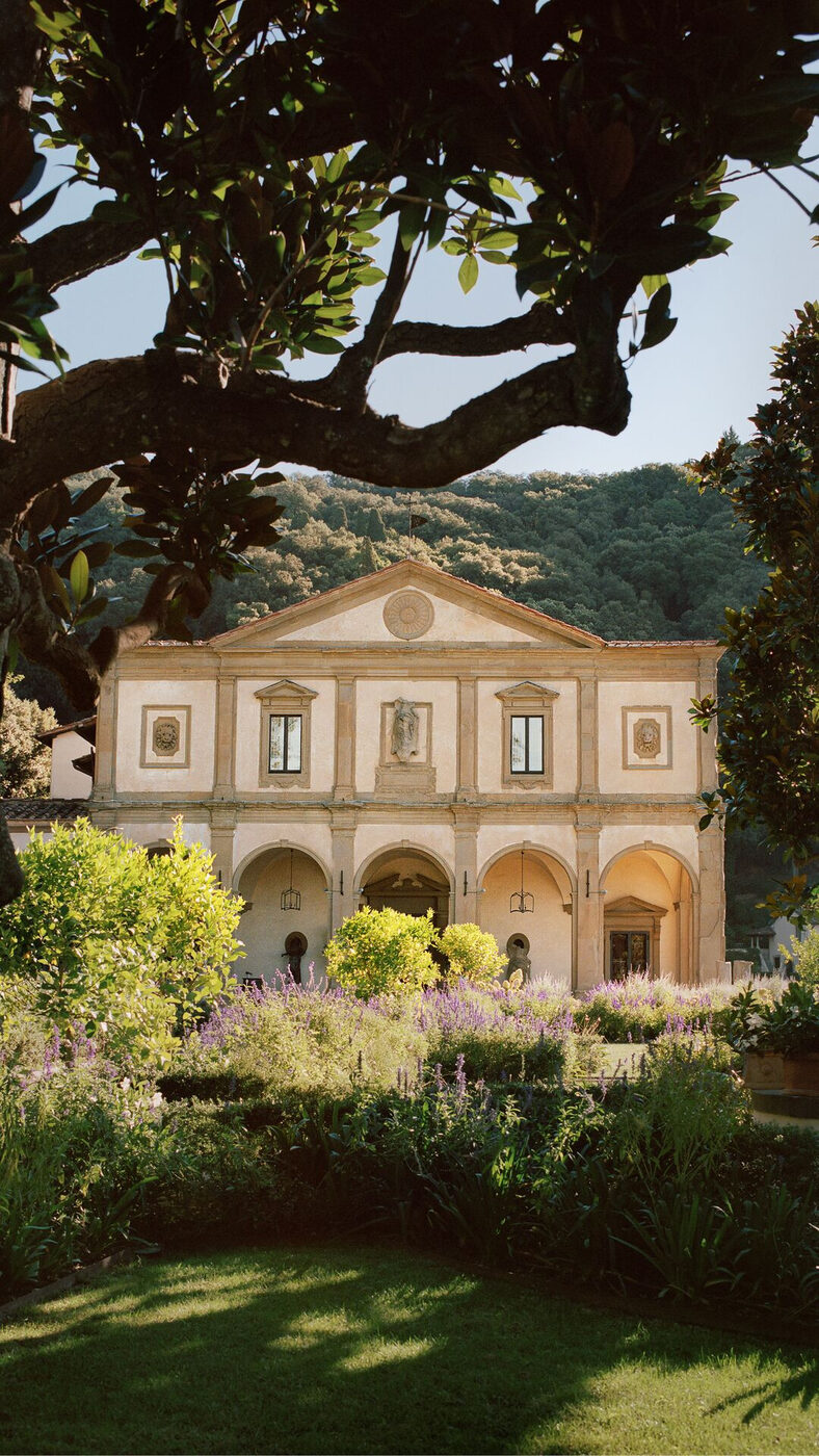 Villa San Michele, A Belmond Hotel, Florence, its arched loggia and gardens above the city, one of the four stays on the Villeggiatura by Train series
