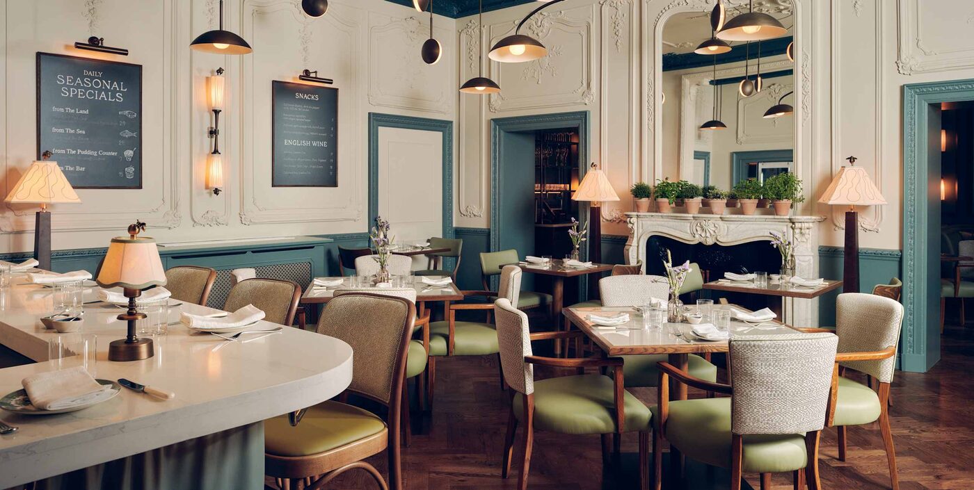 The dining room at Willett's, the new British bistro at The Cadogan, A Belmond Hotel, London